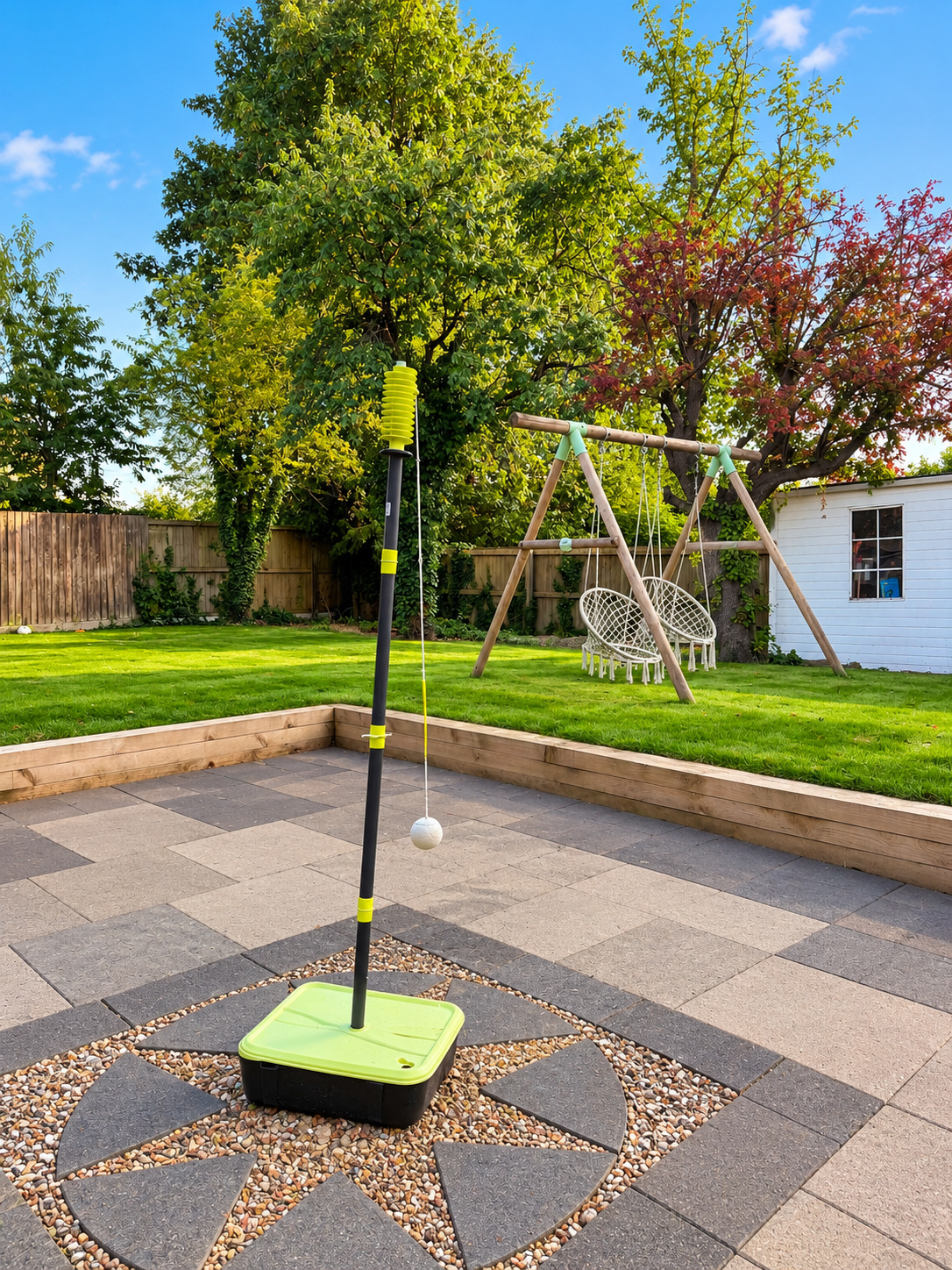 Garden games and swings at Ivie Lodge